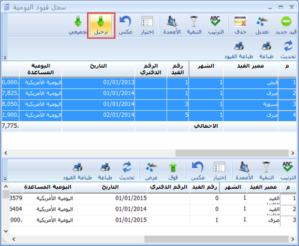 اقفال الفترات المحاسبية